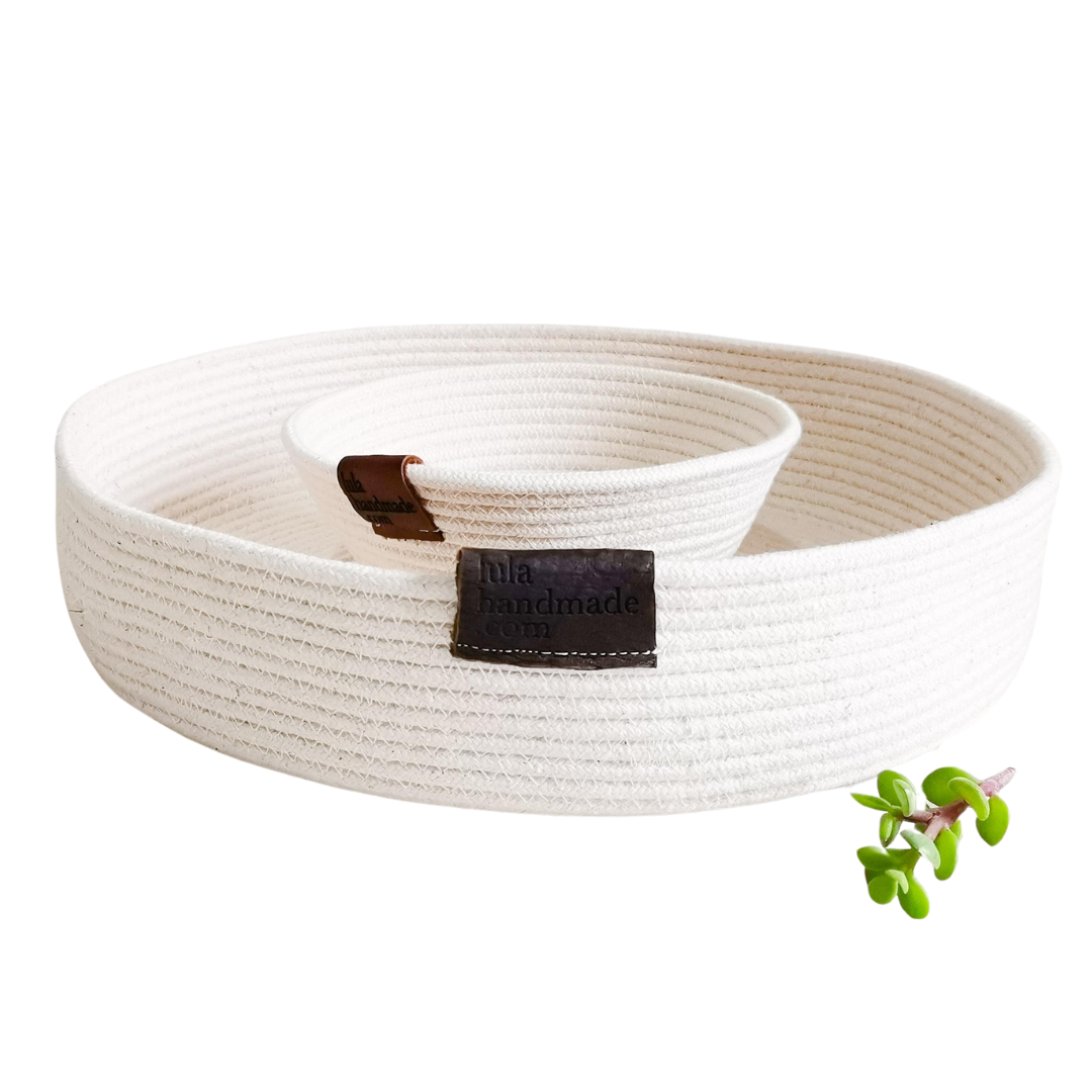 Large and Small Cotton Rope bowls