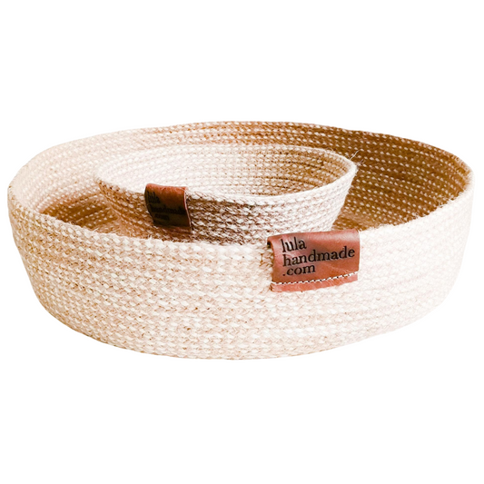 Large and Small Jute Rope bowls
