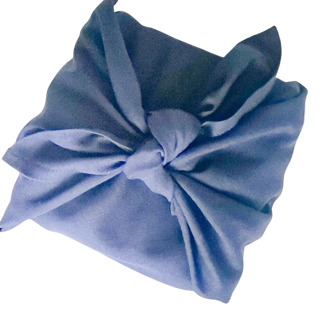 Furoshiki Fabric Wrapping Cloth made with Linen blend fabric. Navy. 60cm square. Linen Tea Towel