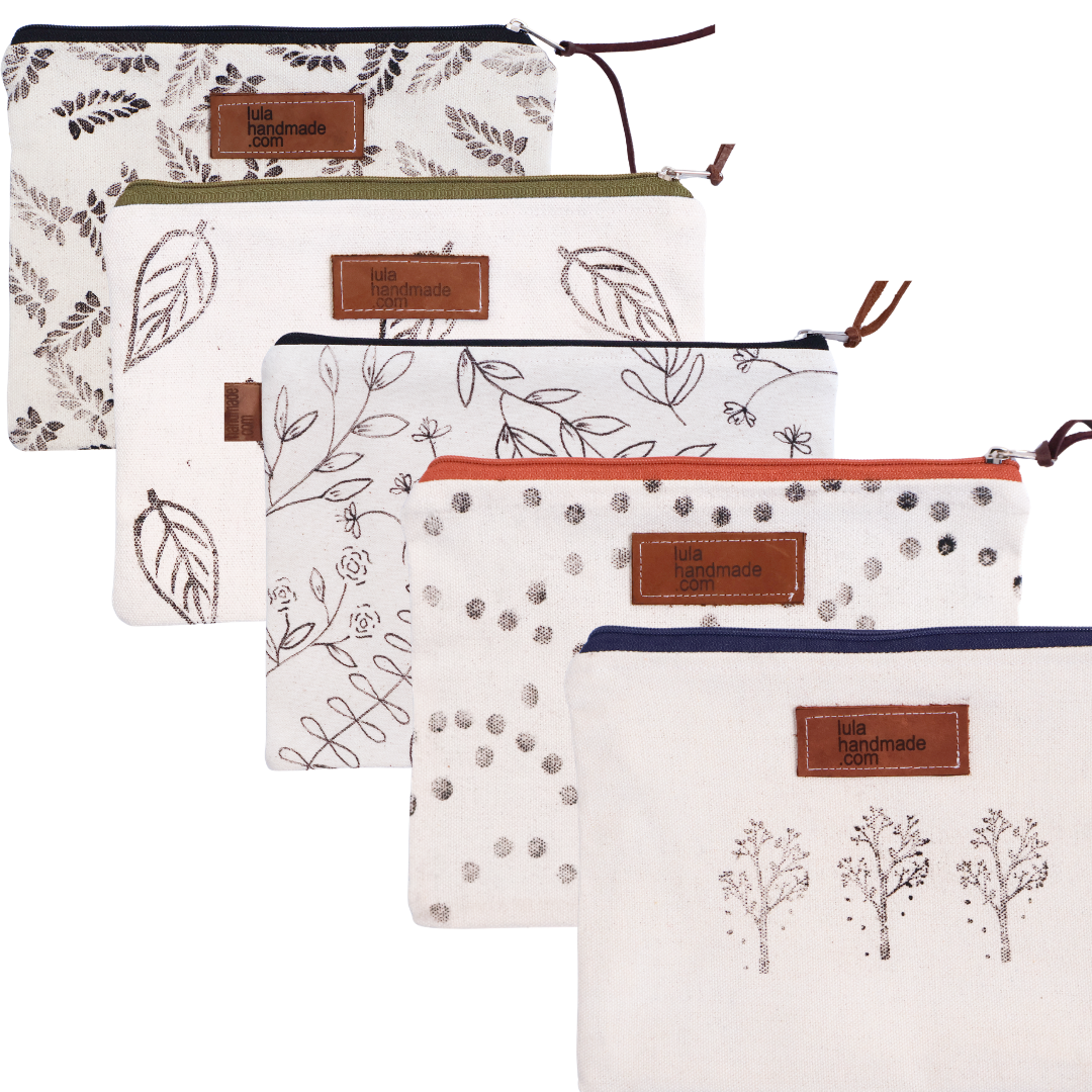 Handprinted Pencil Bag