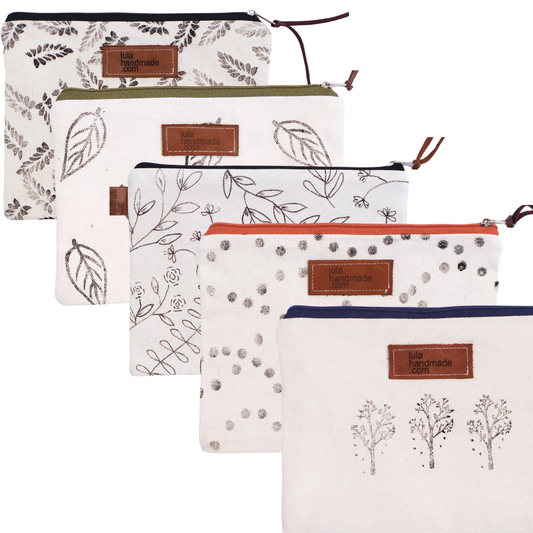 Handprinted Pencil Bag