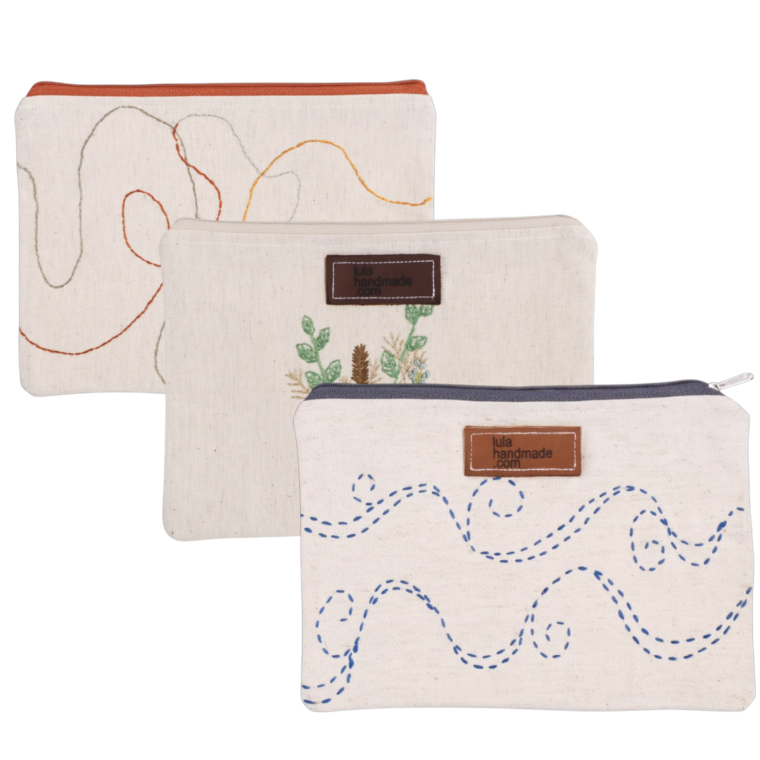 Embroidered Pencil Bag