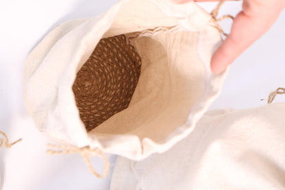 Drawstring Basket Bag