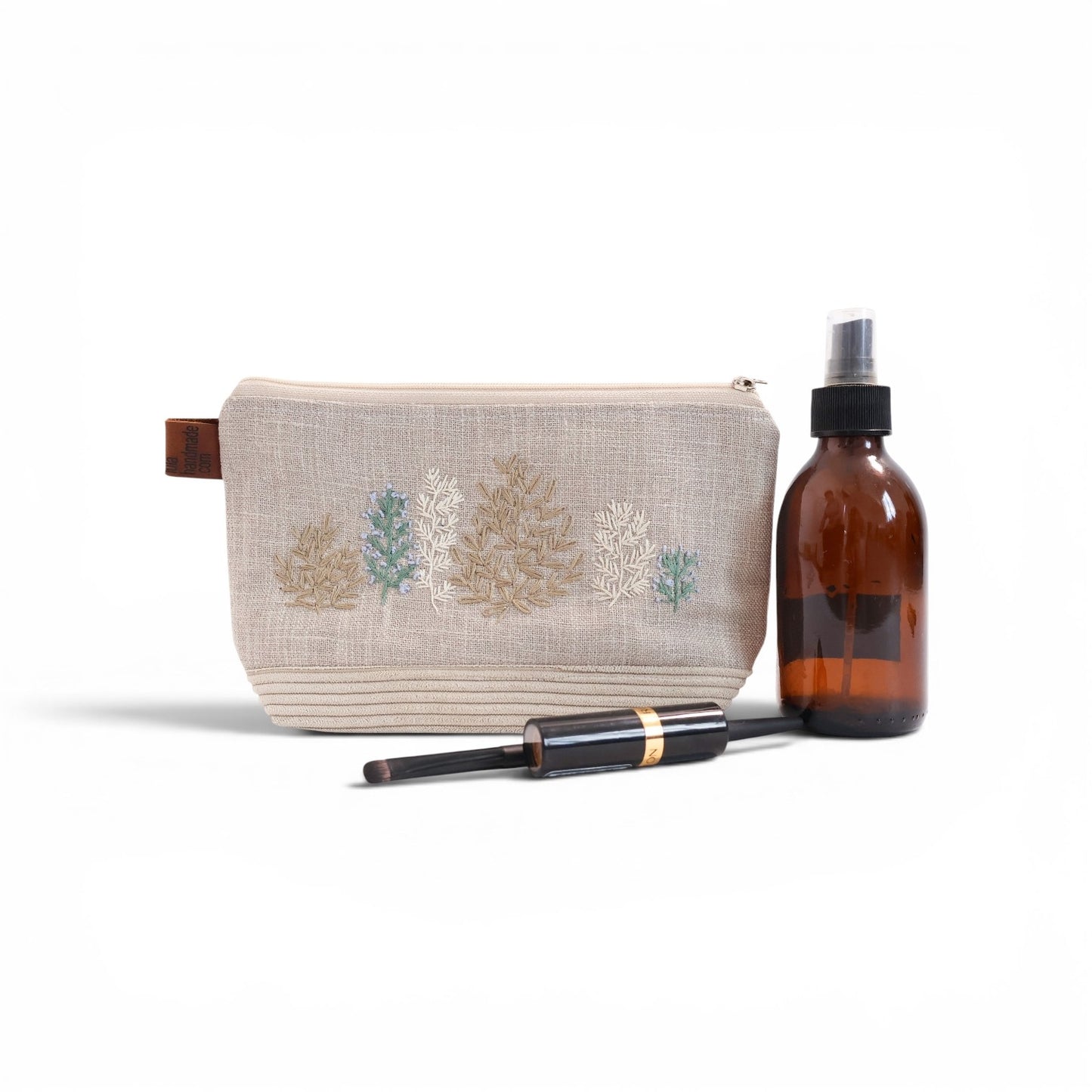 Embroidered Cosmetic Bag
