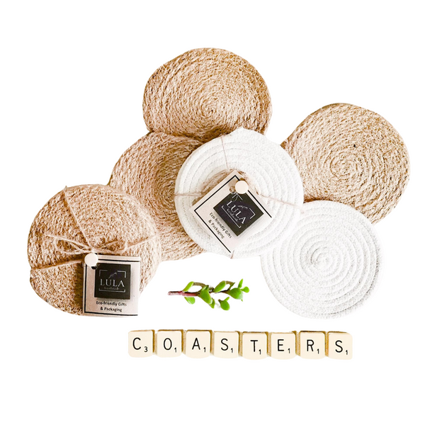 Jute and Cotton Rope Coasters. Group photo